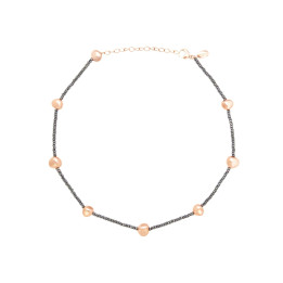 BREIL B ROCKS COLLANA IN EMATITE E ACCIAIO IP ROSE