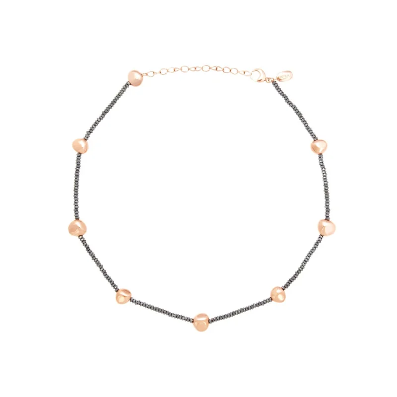 BREIL B ROCKS COLLANA IN EMATITE E ACCIAIO IP ROSE | Agold