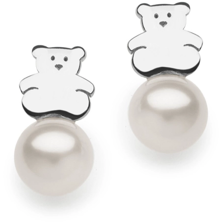 Orecchini Comete Perla e Orsetto | Agold