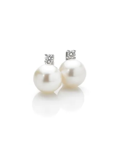 Orecchini Comete Diamante e Perla | Agold