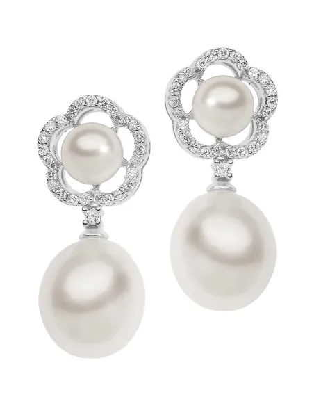 Orecchini Comete Fiore e Perla