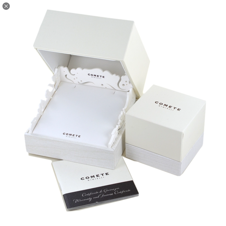 Collana Comete Oro Bianco e Perle