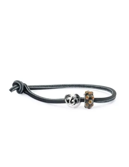 Trollbeads Bracciale Di Pelle Nero | Agold