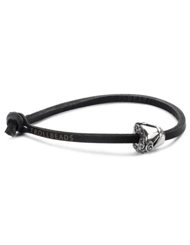 Trollbeads Bracciale Di Pelle Nero | Agold