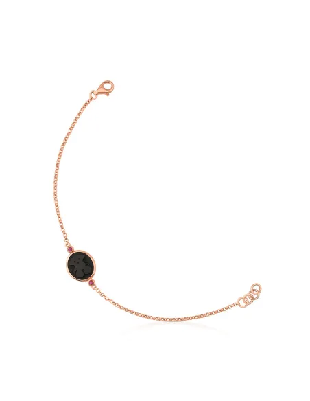 Braccialetto TOUS Camee in argento vermeil rosa.