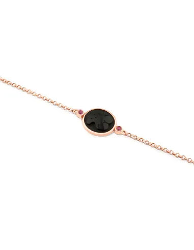Braccialetto TOUS Camee in argento vermeil rosa.