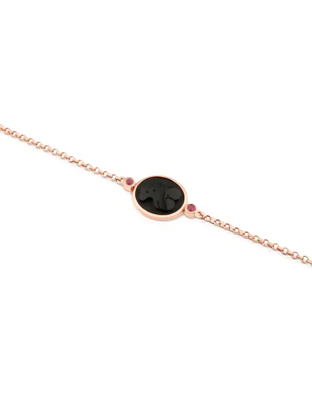 Braccialetto TOUS Camee in argento vermeil rosa.