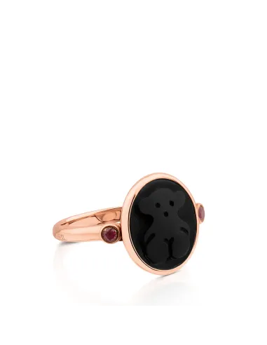 Anello TOUS Camee in argento vermeil rosa.
