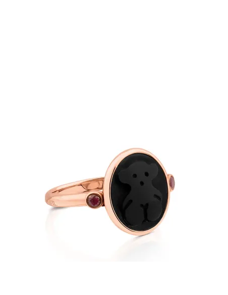 Anello TOUS Camee in argento vermeil rosa.