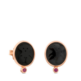Orecchini TOUS Camee in argento vermeil rosa.