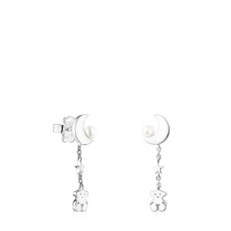 Orecchini TOUS Nocturne in argento con perla.