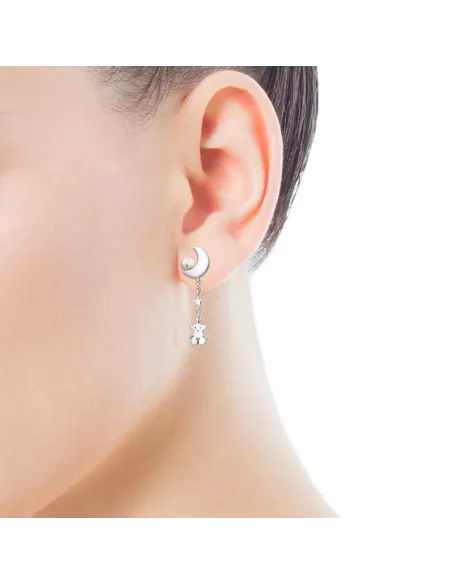Orecchini TOUS Nocturne in argento con perla.