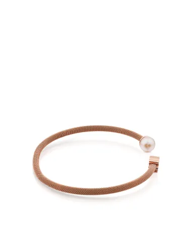 Bangle TOUS Mesh Argento vermeil e acciaio con perla | Agold