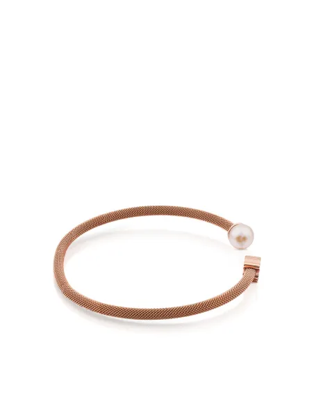 Bangle TOUS Mesh Argento vermeil e acciaio con perla | Agold