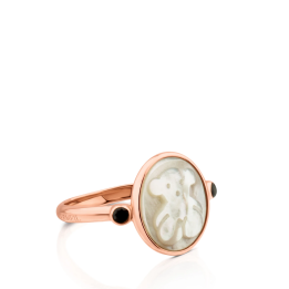 Anello TOUS Camee in argento vermeil rosa.