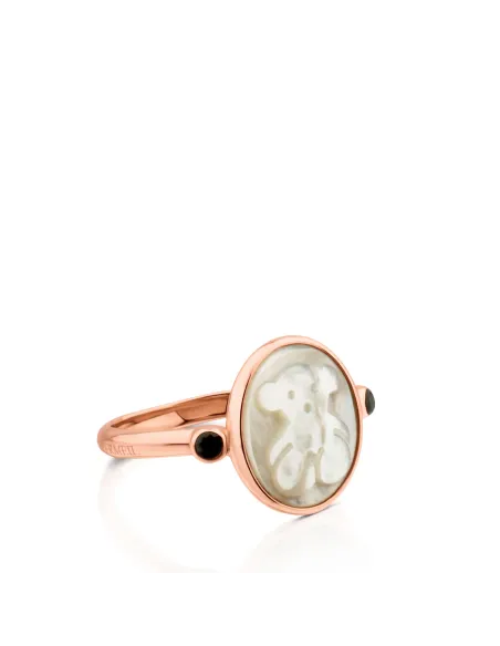 Anello TOUS Camee in argento vermeil rosa.