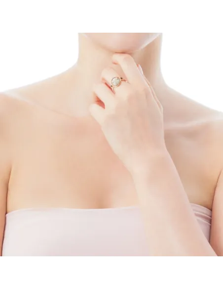 Anello TOUS Camee in argento vermeil rosa.