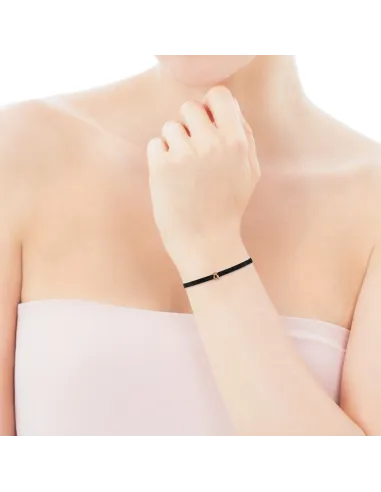 Bracciale TOUS Real Sisy in Acciaio e Argento Vermeil Oro Rosa con Onice