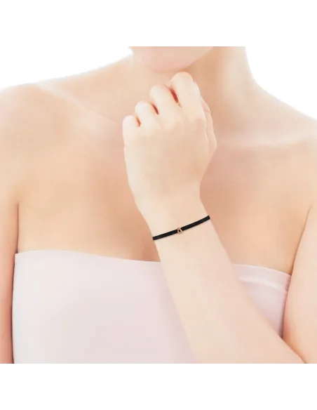Bracciale TOUS Real Sisy in Acciaio e Argento Vermeil Oro Rosa con Onice