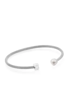 Bangle TOUS Mesh Argento e acciaio con perla