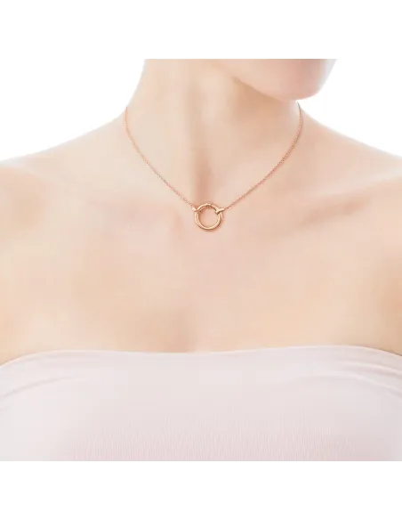 Collana TOUS Hold Argento Vermeil Oro Rosa