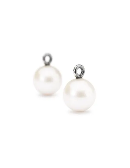 Trollbeads Orecchini Gocce Di Perla Rotonde | Agold