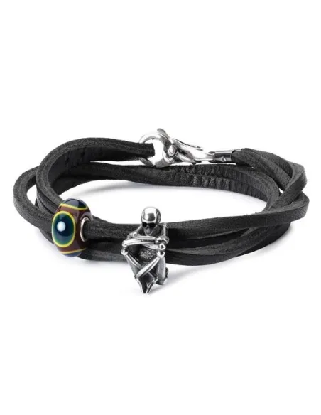 Trollbeads Bracciale/Collana Cuoio Nero