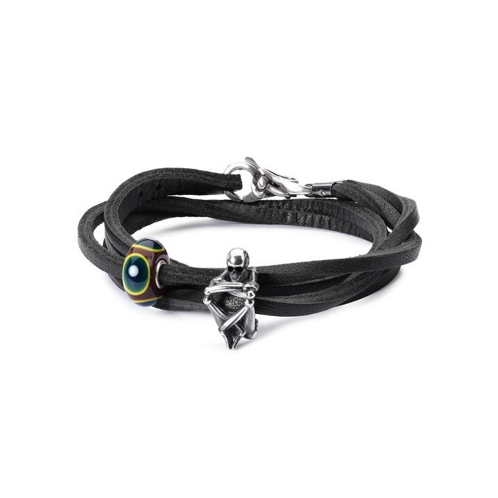Trollbeads Bracciale/Collana Cuoio Nero