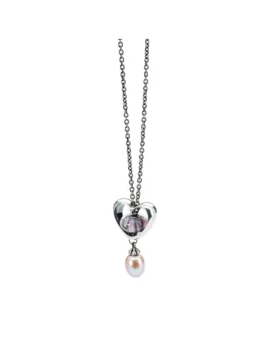 Trollbeads Collana D'Argento con Perla Rosa