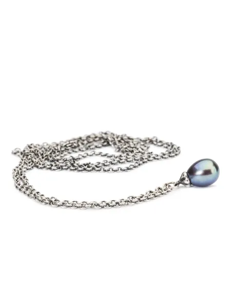 Trollbeads Collana D'Argento con Perla Pavone
