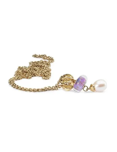 Trollbeads Collana d'Oro con Perla