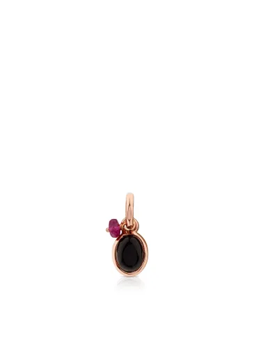 Ciondolo TOUS Piccolo in Argento Vermeil con Onice e Rubino | Agold