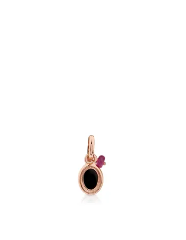 Ciondolo TOUS Piccolo in Argento Vermeil con Onice e Rubino | Agold