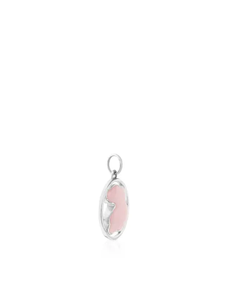 Pendente TOUS Camille in Argento con Quarzo Rosa