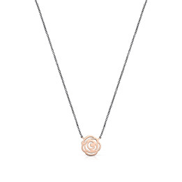 Collana TOUS Rosa de Abril in Argento Rosa Vermeil e Argento Brunito