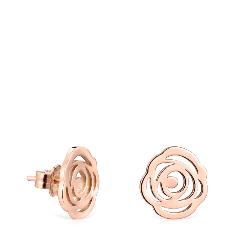 Orecchini TOUS Rosa de Abril in Argento Vermeil Oro Rosa | Agold