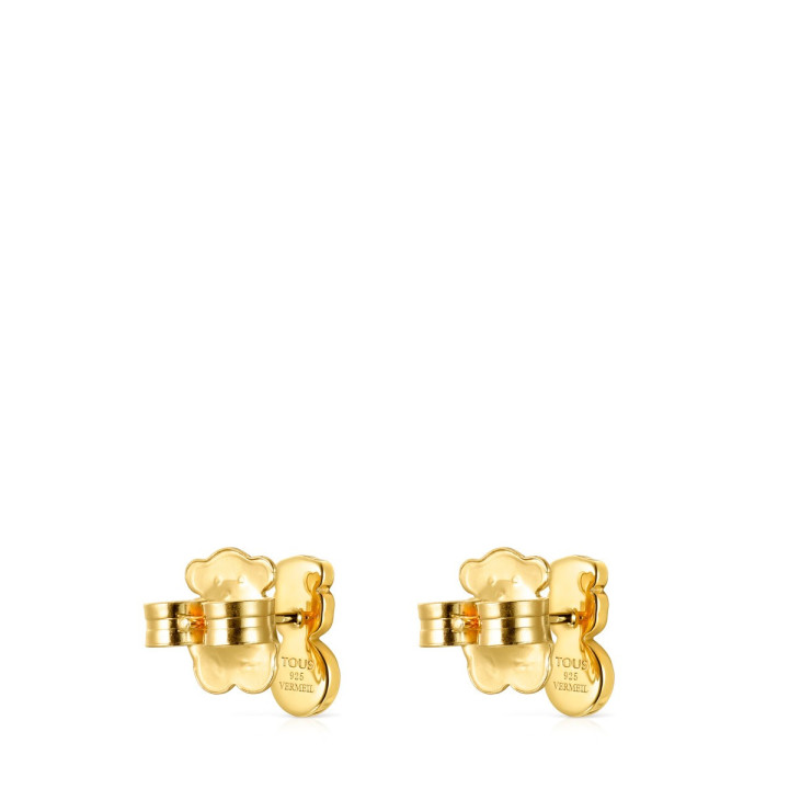 Orecchini TOUS Glory in Vermeil Oro con Onice e Perla