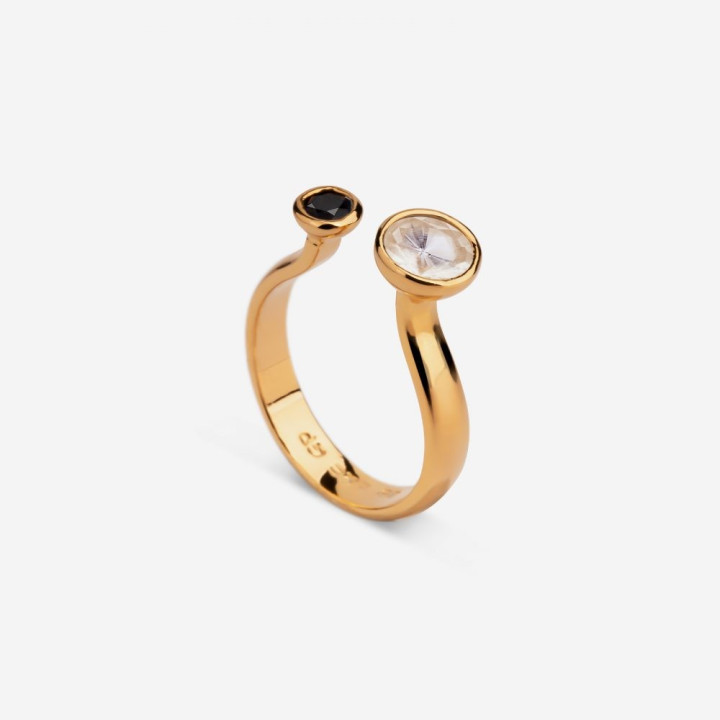 Anello Emi & Eve Unity Topazio Bianco e Zaffiro
