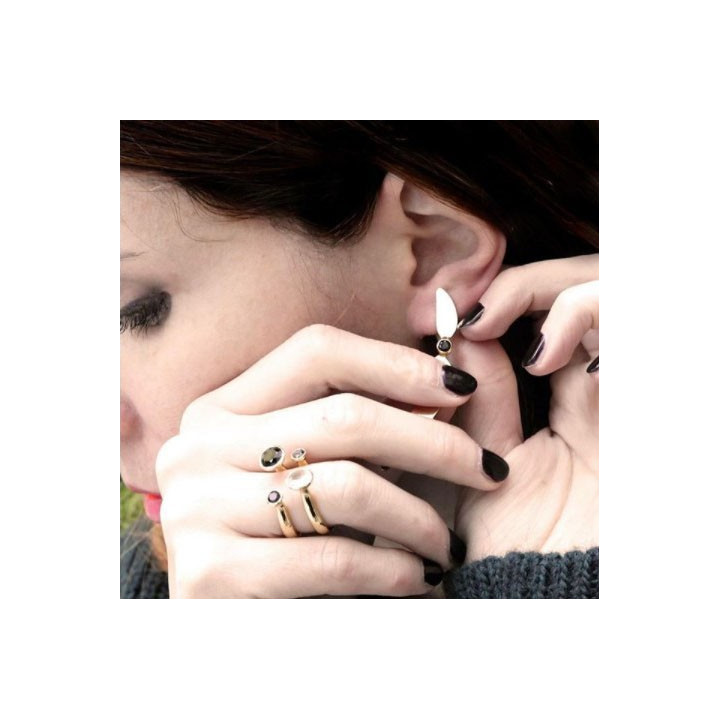 Anello Emi & Eve Unity Topazio Bianco e Zaffiro