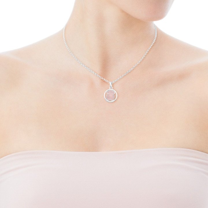 Pendente TOUS Camille in Argento con Calcedonio