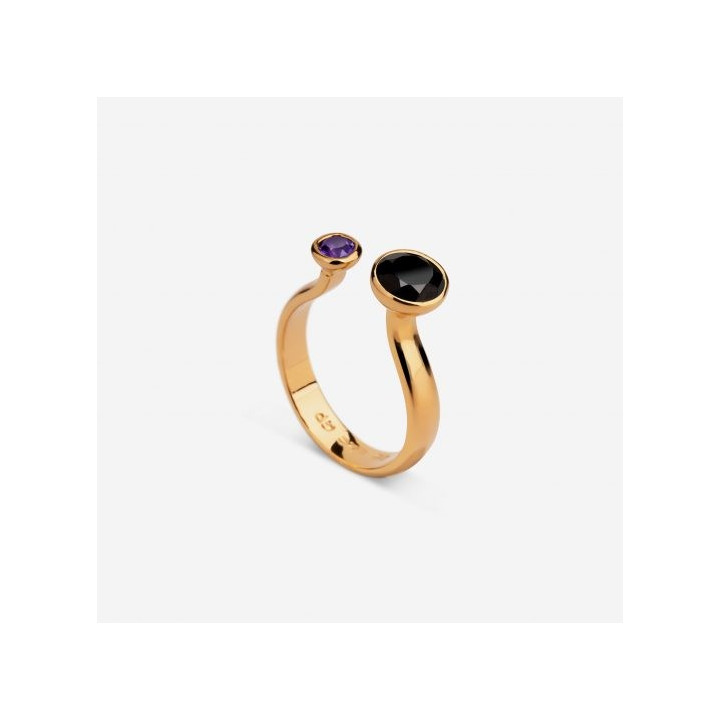 Anello Emi & Eve Unity Onice e Ametista