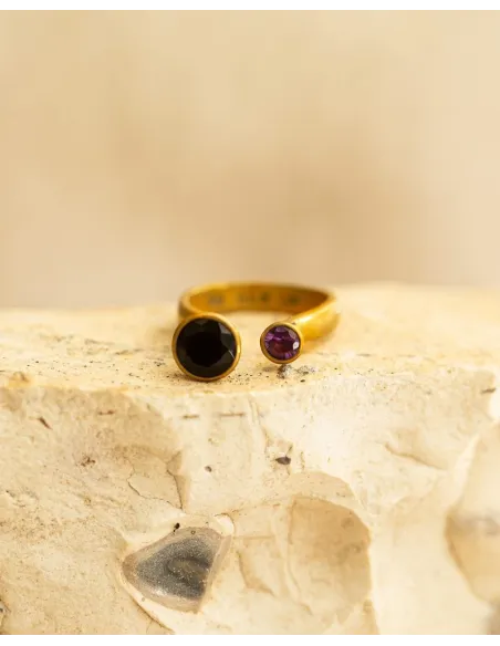 Anello Emi & Eve Unity Onice e Ametista | Agold