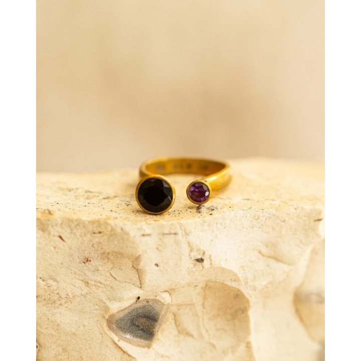 Anello Emi & Eve Unity Onice e Ametista